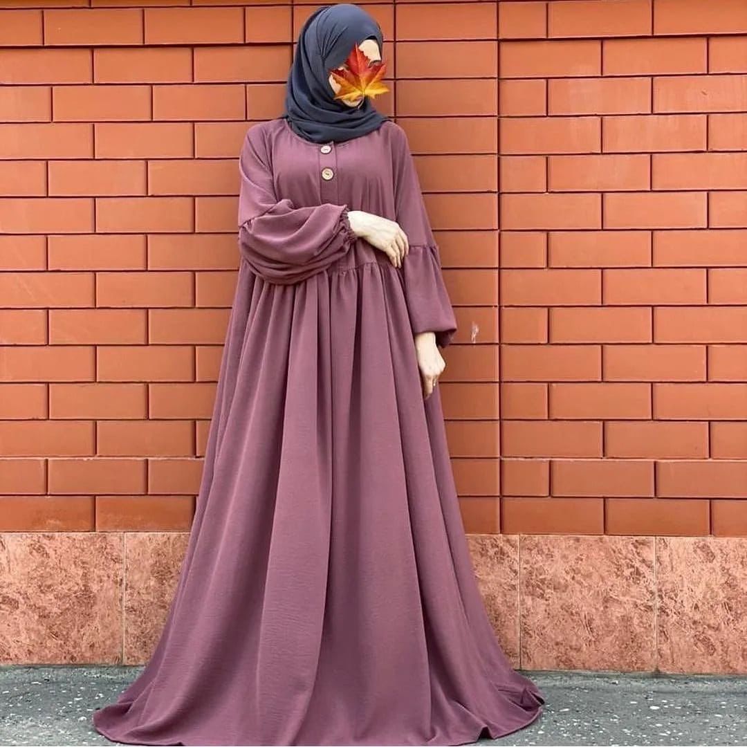 Wood button Abaya