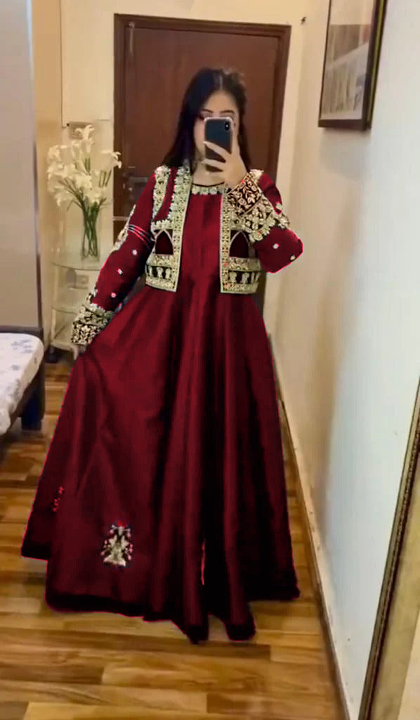 New Eid Collection
Long Maxi With Sequence Embroidered Seperate Koti 2 Piece
Stuff: Koti Stuff Shamose Silk
Come First Get First
Choose The Best Choice Us