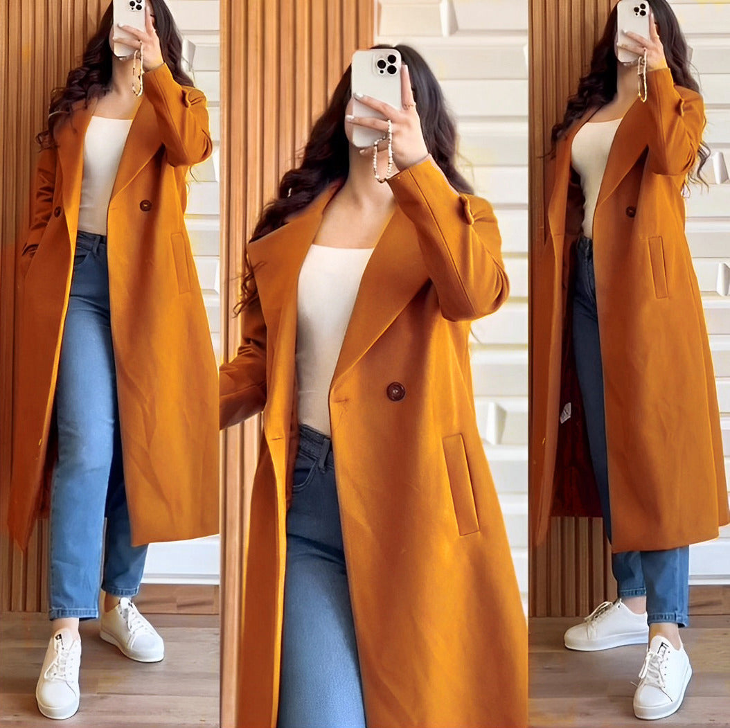 Winter Collection Long Coat Both Sided Pockets With Long Sleeves Women Coat ( End-of- Winter Season Sale Get 50% Off Limmit Time Offer Valid From 28 February Hurry Up )