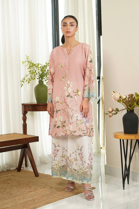 *PINKISH PRINTED 2PC*