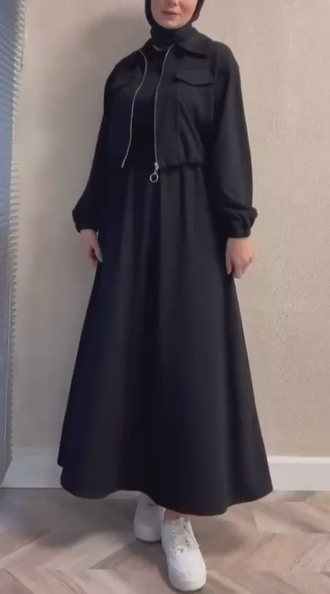 Winter Collection Zipper Coati With Maxi