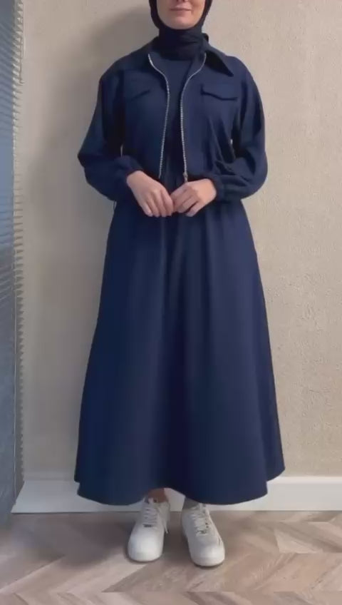 Winter Collection Zipper Coati With Maxi