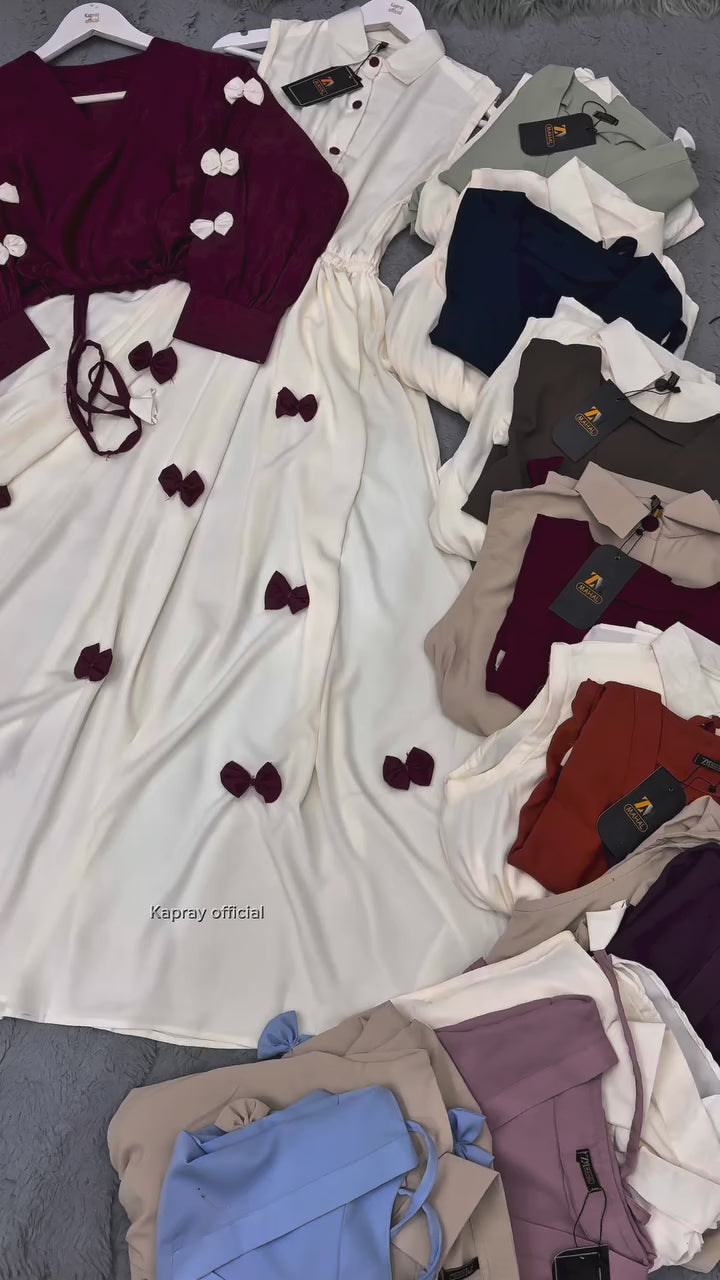 Bow Top with Flare Skirt