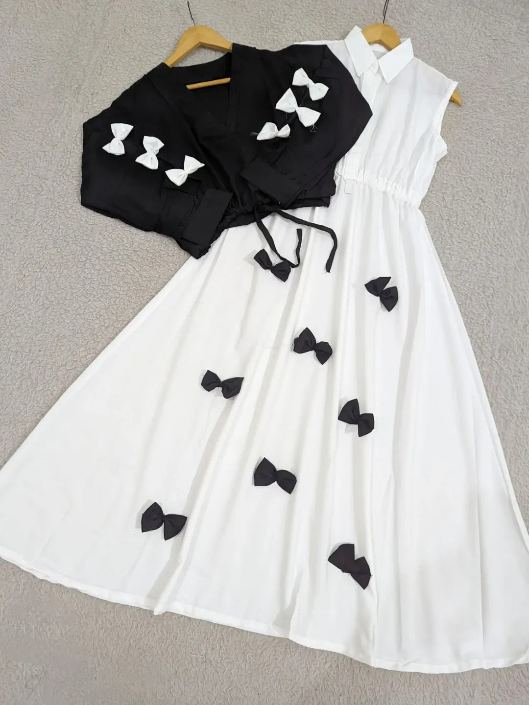 Bow Top with Flare Skirt