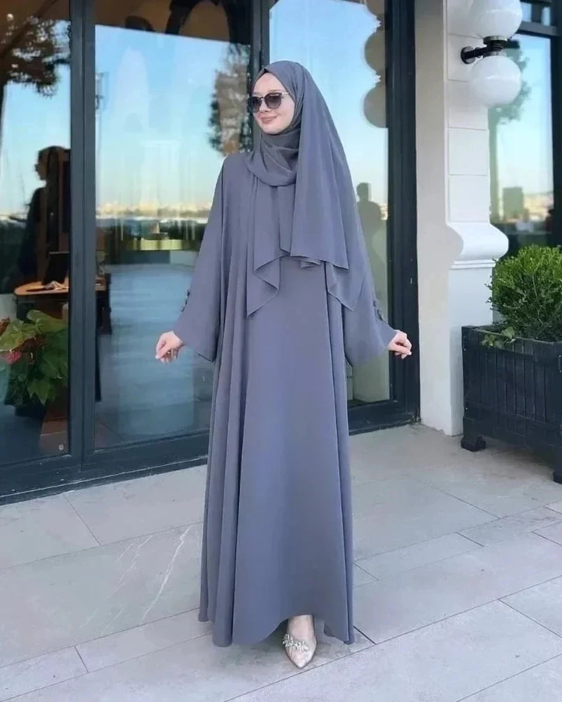 New Arabic Style Abaya With Stollar